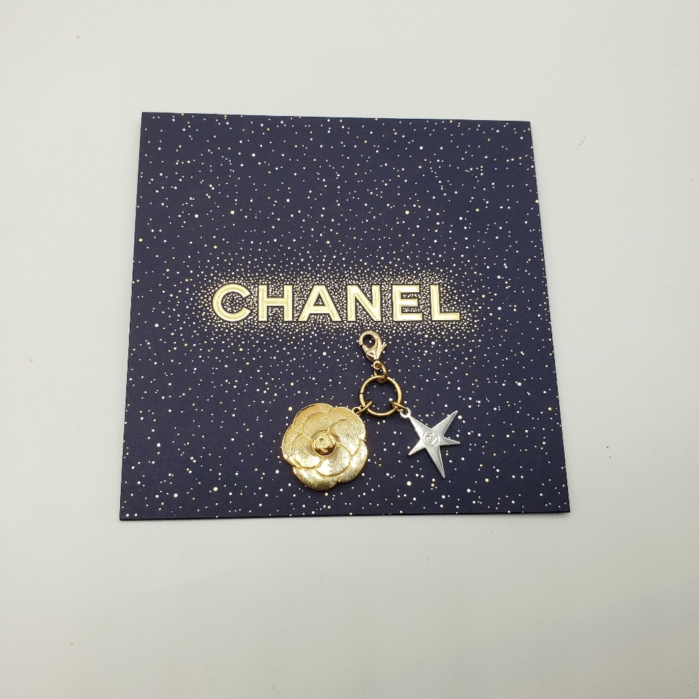 Authentic CHANEL Holiday Double Charm Pendant